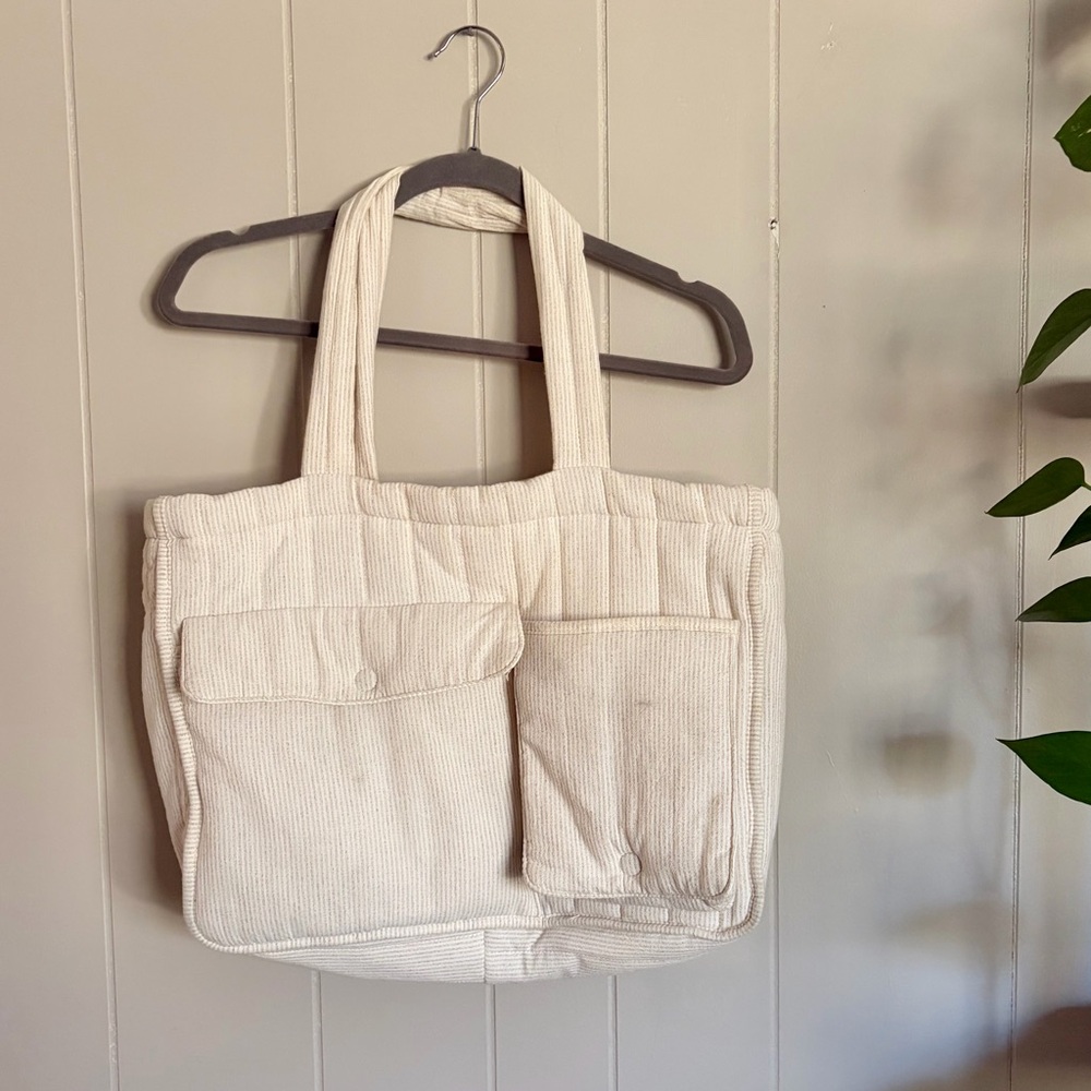 Zara Cream Tote Bag - Diaper Bag